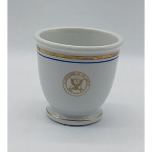 Department of the U S Navy Shenango China Egg Custard Cup Military Collectible